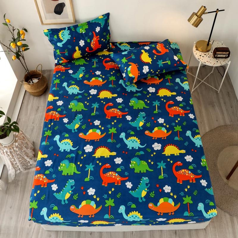 Bonenjoy Sheet On Rubber Band Kids Bed Sheet Cartoon Cars Printed Fitted Sheet For Boy Single Fitted Bed Sheet With Pillowcase