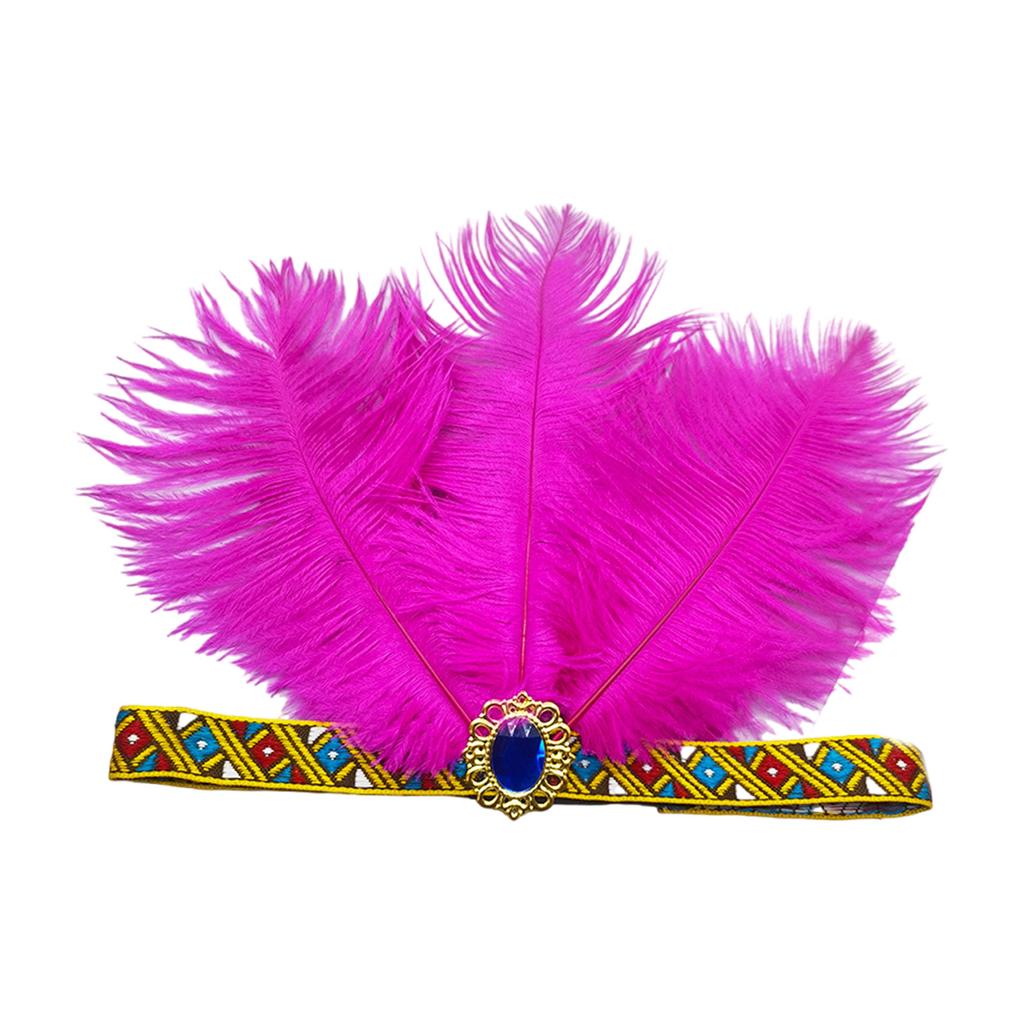 Feather Flapper Headbands Mardi Gras Prom Dancer Headpiece for Party Carnivals Celebrations Headwear Hair Styling