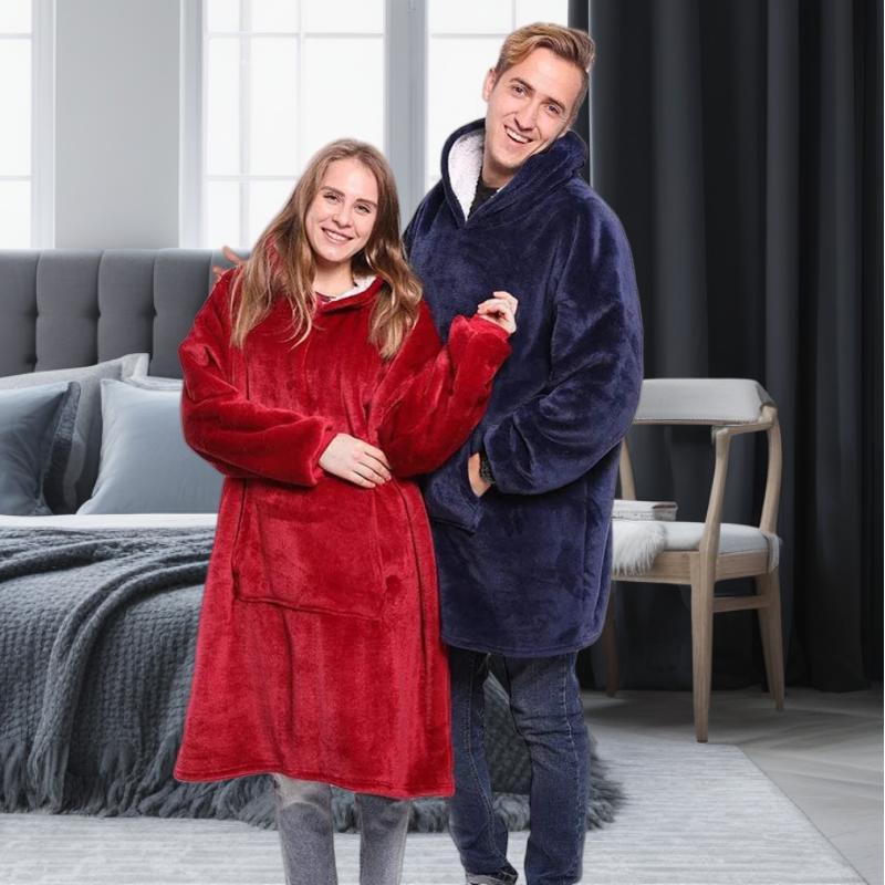 Пижама Ленивый Пуловер Халат Одеяло для телевизора С Капюшоном Пижама Теплая и морозостойкая Пижама Для Пары Домашняя Пижама Фланелевая Домашний Офис