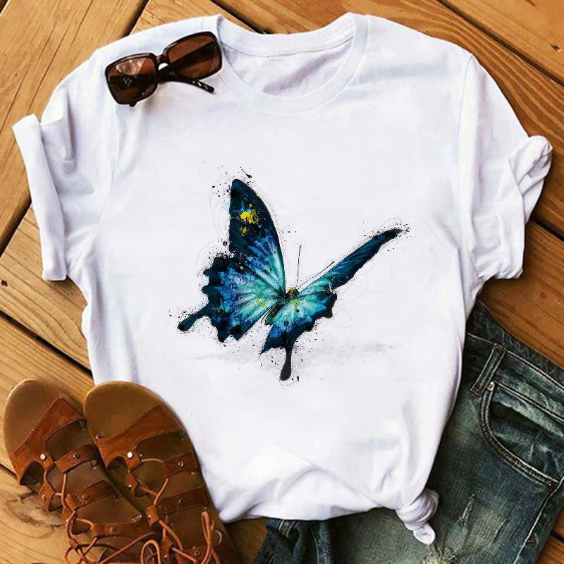 Футболка с принтом в виде акварельного слона и животного Женская футболка с рисунком в стиле Харадзюку Смешная футболка для любителей собак Женская футболка