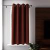Insulating and 100% Blackout Eyelet Curtain 135x180 Cm ECLIPSE Brick, by Soleil D'ocre