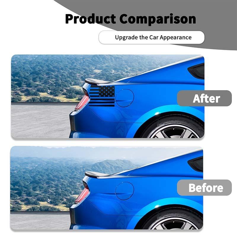 Car Rear Leaf Board Stickers Rear Fender Decoration Trim Decal Sticker For Ford Mustang 2015 Up Car Exterior Accessories