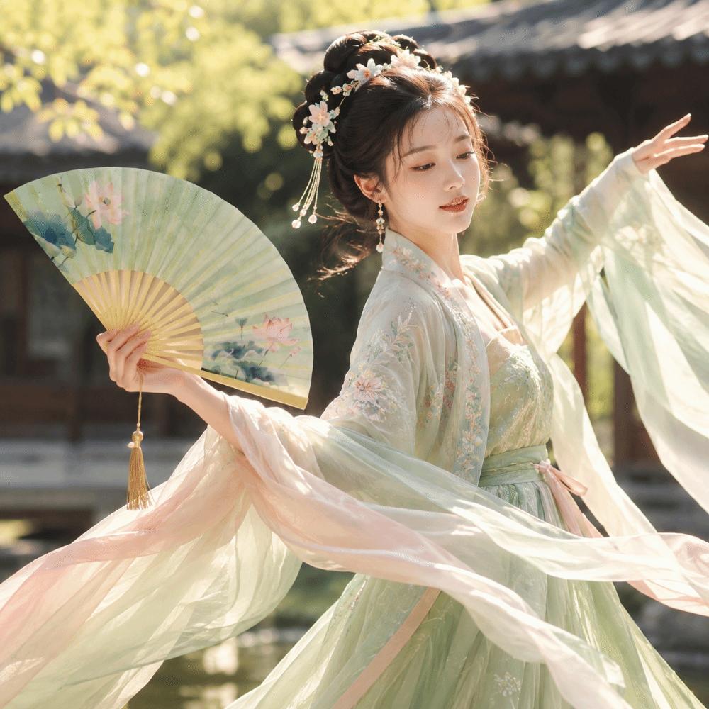 Chinese Style Hand Fan Collapsible Dance Fan Home Ornaments Decorative Fan Wedding