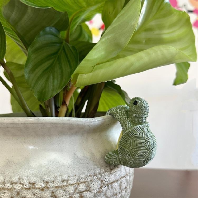 Flower Pots Huggers Turtles Figurines Garden Decor Turtles Statues Home Decorations for Balcony Bookshelf Office Desk