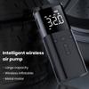Беспроводной насос для накачки шин, портативный воздушный компрессор с цифровым дисплеем, компактный дизайн, перезаряжаемый автоматический электрический воздушный насос