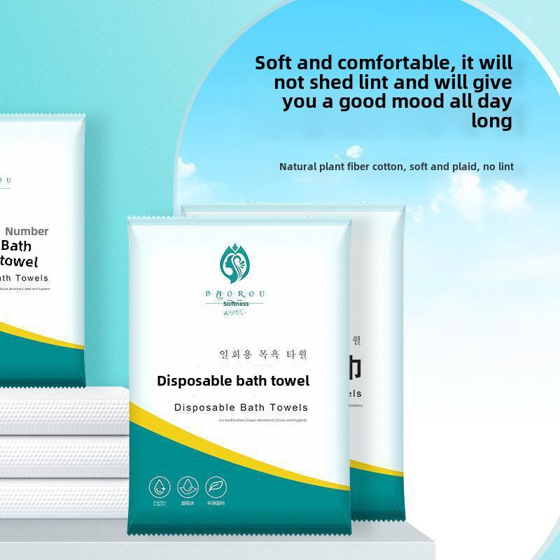 Портативные банные полотенца из прессованного хлопка - плотные, одноразовые, в индивидуальной упаковке
