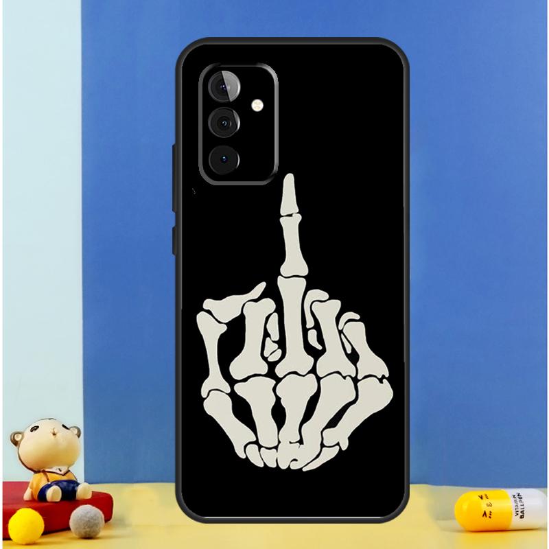 Skeleton Middle Finger Case For Samsung Galaxy A16 A36 A56 A06 A54 A34 A14 A13 A53 A12 A22 A32 A52 A35 A17 A15 A55