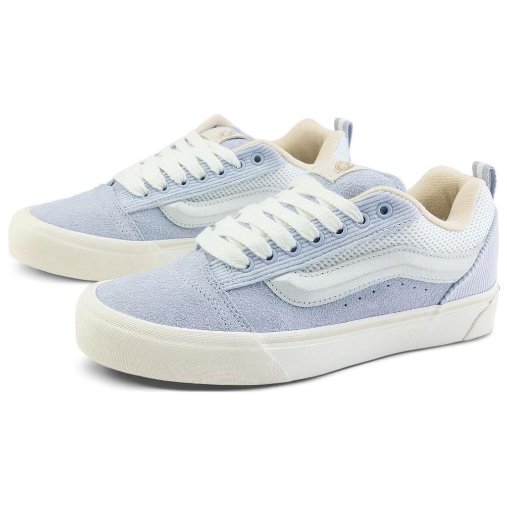 Vans Knu Skool Comfortable Versatile Durable Breathable Low-Top Skate Shoes Unisex Sneaker Light-Blue VN0009QCDNB