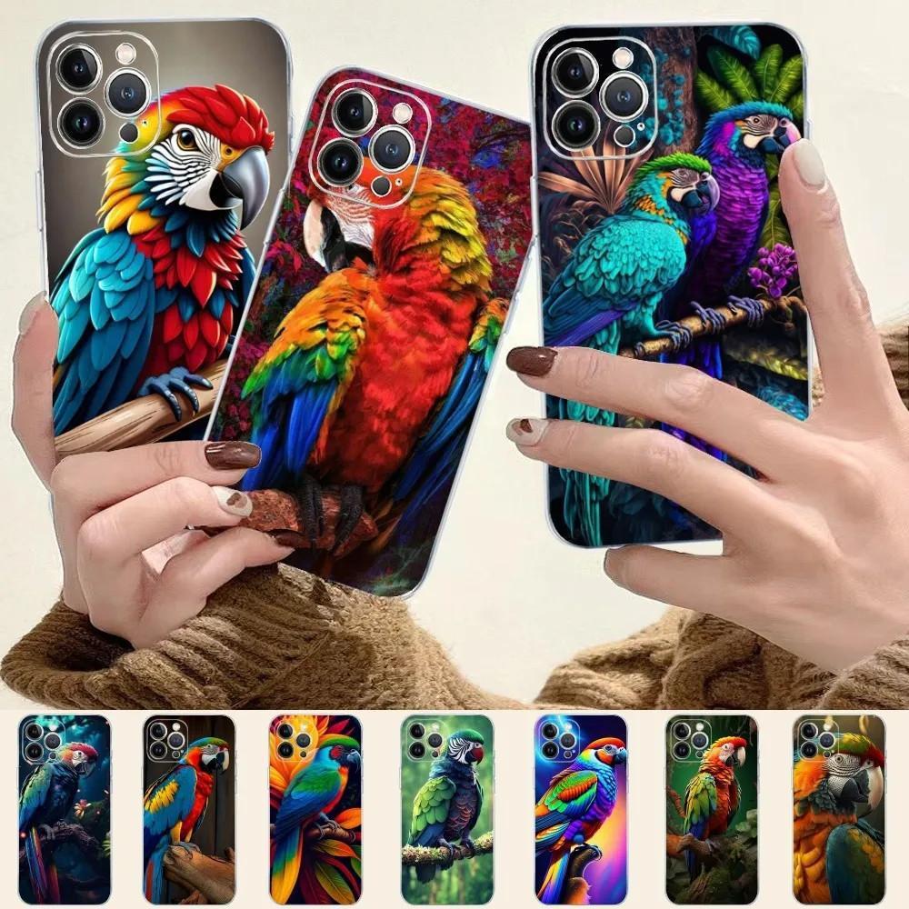 Чехол для мобильного телефона Apple iPhone15, цветной чехол для мобильного телефона Parrot, окрашенный чехол с защитой от падений, чехол для мобильного телефона Huawei с защитой от падений.