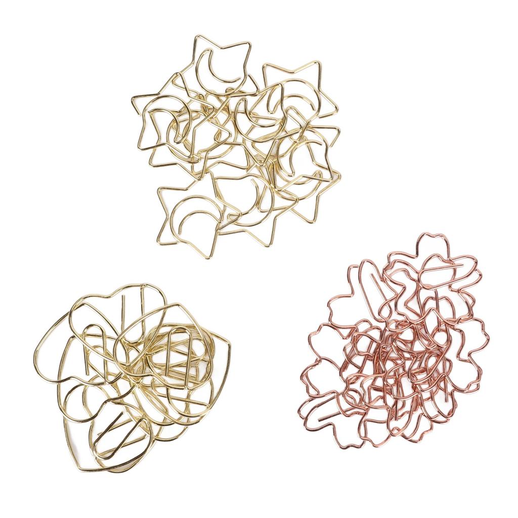 30 шт. скрепок в форме сердца и звезды, закладка, зажим для офиса, школы, студенческих файлов, классификация