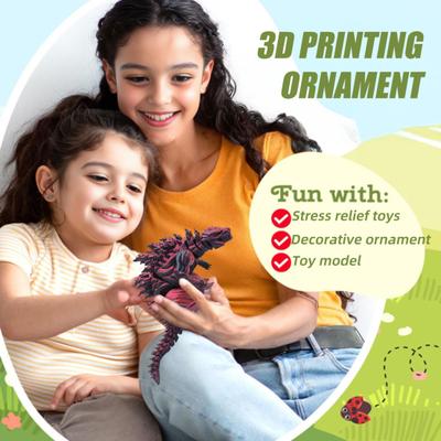 3D-печатный динозавр, шарнирная модель динозавра, гибкая игрушка-динозавр для снятия стресса, декор для домашнего офиса