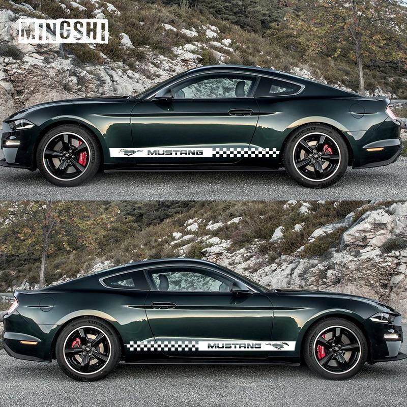 Ford Mustang Side Skirt Stripe Decoration - GT Edition Car Sticker