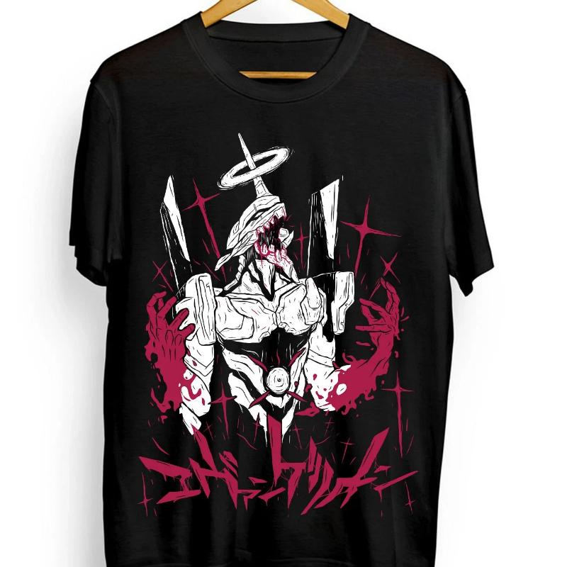 Летняя Новая Футболка Ева Единица 01 Футболка Neon Genesis Evangelion для Мужчин Женщин Японский Аниме Рубашка Унисекс Высококачественный Хлопок Топ с Коротким Рукавом