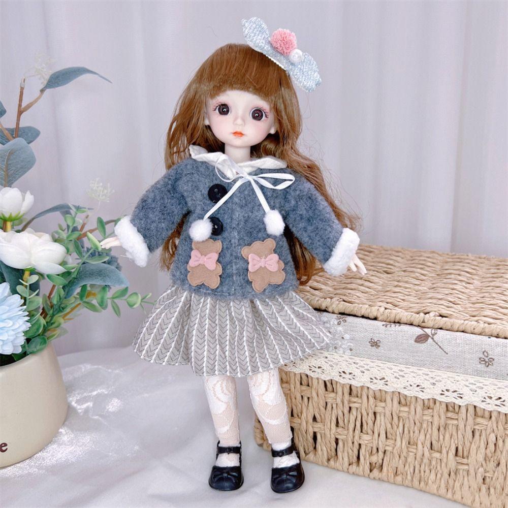3D Simulation Eyes Cute BJD Doll 20 Joints Fashion Clothes BJD Doll 1/8 30CM BJD Doll  DIY Toys
