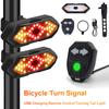 Turn Signal Rear Lamp USB Rechargeable Waterproof E-Scooter Safety Warning Tail Light Wireless Remote Control LED Bicycle Light