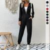 8 Color Women's Stylish Clothing Hooded Long-sleeved Zipper Hoodie Casual Sports Jumpsuits & Rompers