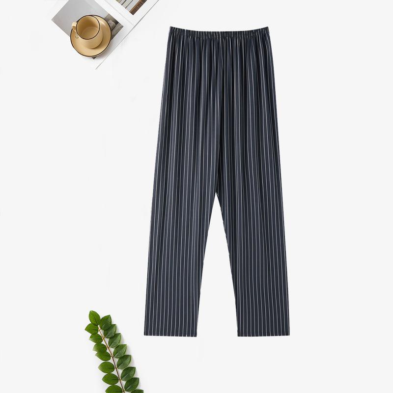 Мужские хлопковые пижамные штаны с двойными карманами 2024 года — легкие, повседневные, весна/осень