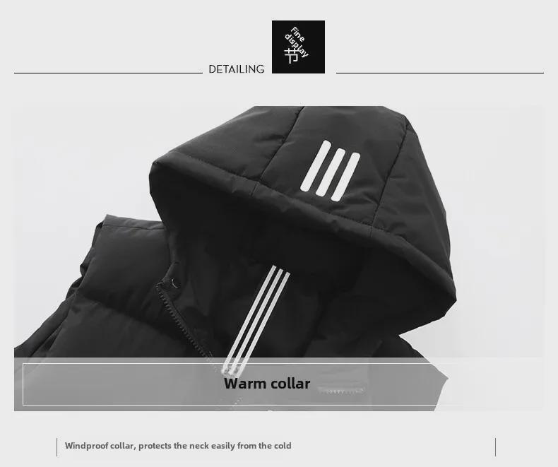 Мужской модный корейский стиль однотонный пуховый хлопковый жилет - свободный жилет осень/зима