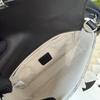 [Pre-Owned] Letter Logo Print Metal Buckle Nappa Leather Jacquard Fabric Shoulder Crossbody Bag Small - Very Good #PPAG56