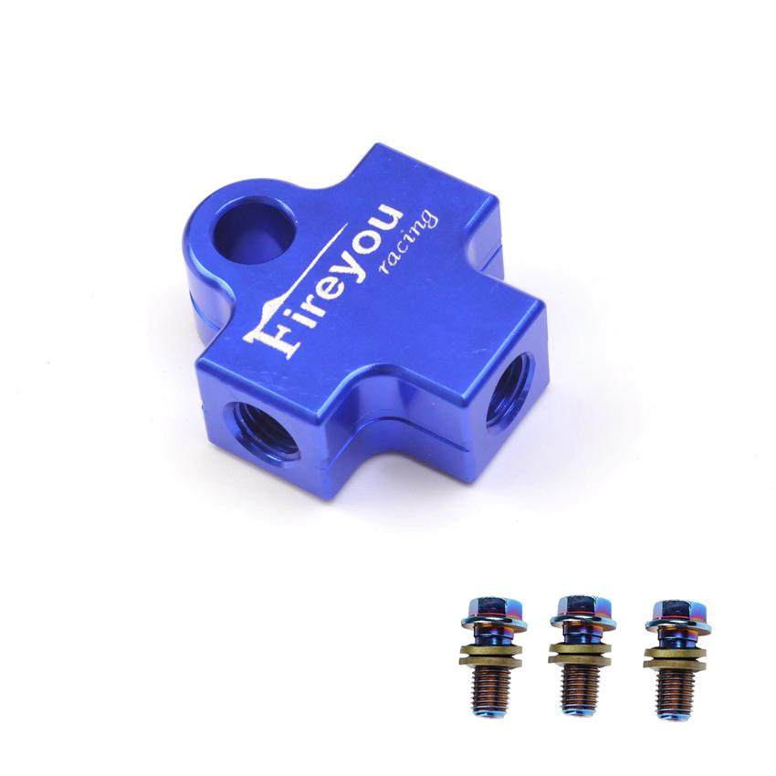 Hydraulic Brake Hose Connector Adapter Tee Coupling for Motorcycle Dirt Pit Bike ATV Brake System Tubing Connection Oil Link