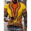 Tribal African Ethnic Style 3D Printed T-shirts, Men's and Women's Comic Short T-shirts