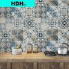 10М Синие Обои Плитка Самоклеящиеся Обои Винтажная Контактная Бумага Съемные Самоклеящиеся Обои Водонепроницаемые Тисненые