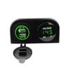 2 In 1 Tent Base Waterproof 12V 24V Car LED Digital Voltmeter Dual USB Outlet Power Socket 2.1A/1A Charger For Car Boat Rv Truck