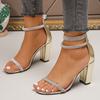 Women High Heels Sandals  New Summer High Heels Women Casual Fashion Classics Shoes for Women Slip-On Comfort Sandals