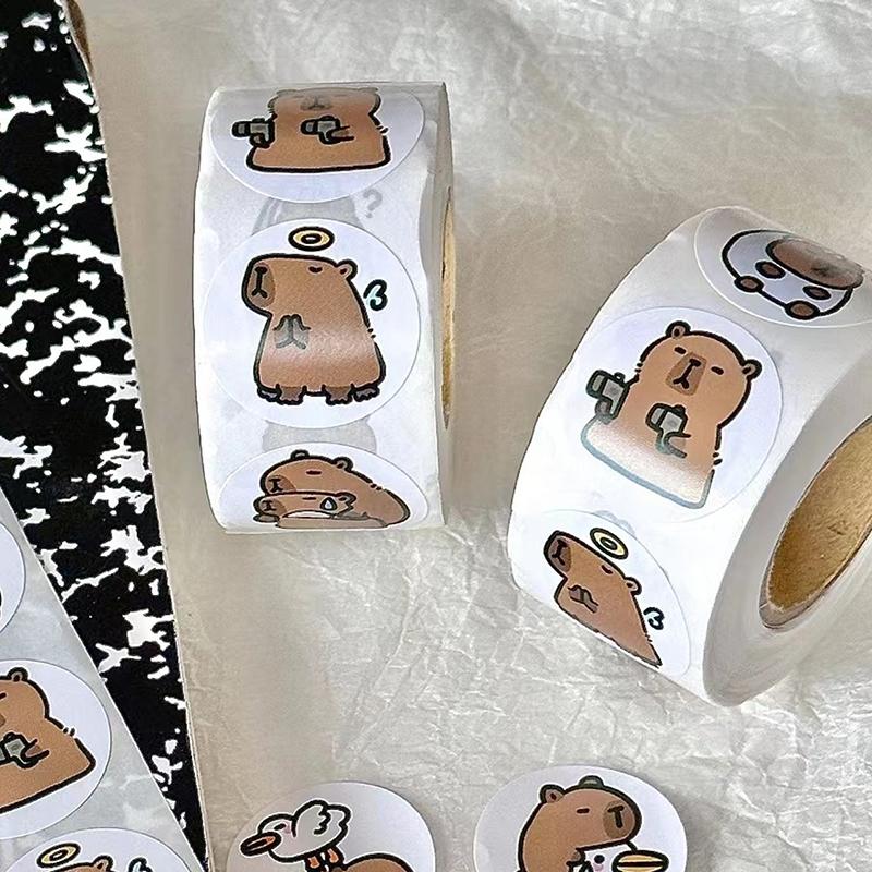 500 Pcs Cartoon Capybara Sticker Decals Decoration Diy Phone Notebook Suitcase Laptop Fridge Kids Sticker