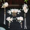 Tassel Hanfu Hair Stick Pearl Flower Hair Comb Chinese Style Hairpin Set  Hairstyle Design Tool
