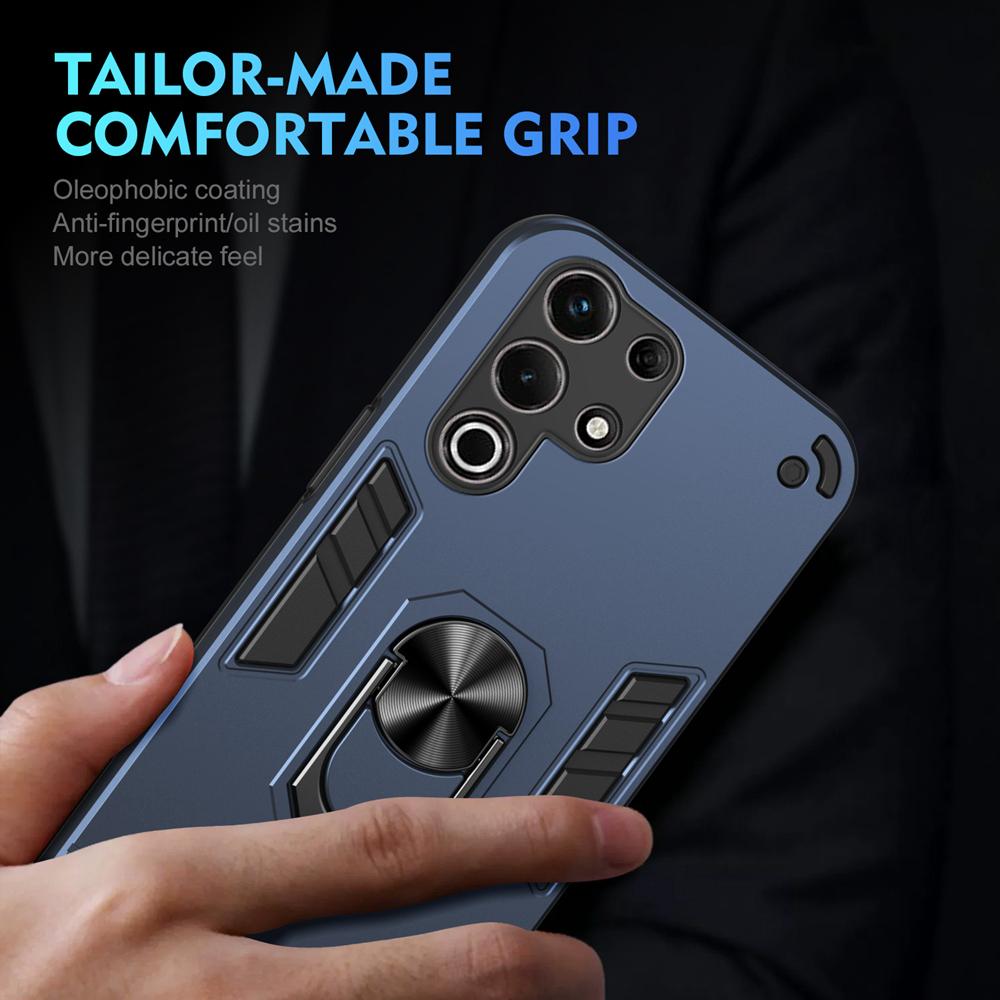 KEYSION Противоударный защитный чехол для Itel S25 Ultra, мягкий силикон + кольцо-подставка для ПК, задняя крышка для телефона Itel S25 S25 Ultra