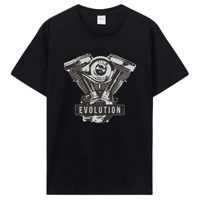 Motorcycle Clothing V Twin Biker Evolution Engine T-shirt Casual T Shirt Cotton Tops Tees Men's Clothing Oversized Unisex Tshirt