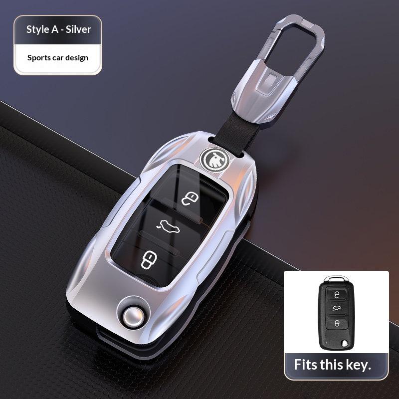 Zinc Alloy Car Key Case Cover for Skoda VRS Octavia Kamiq Kodiaq Karoq RS Superb Fabia Rapid Key Protection Cover Accessories ES7