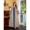 Indonesia Middle East Turkey Arab Dubai Saudi Gauze Embroidered Sequin Robe Dress Dresses