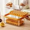 Многофункциональные формы для кубиков льда Силиконовые формы для льда Форма пищевого качества Квадратный контейнер Набор для холодных напитков Пресс-кнопка Сборщик льда