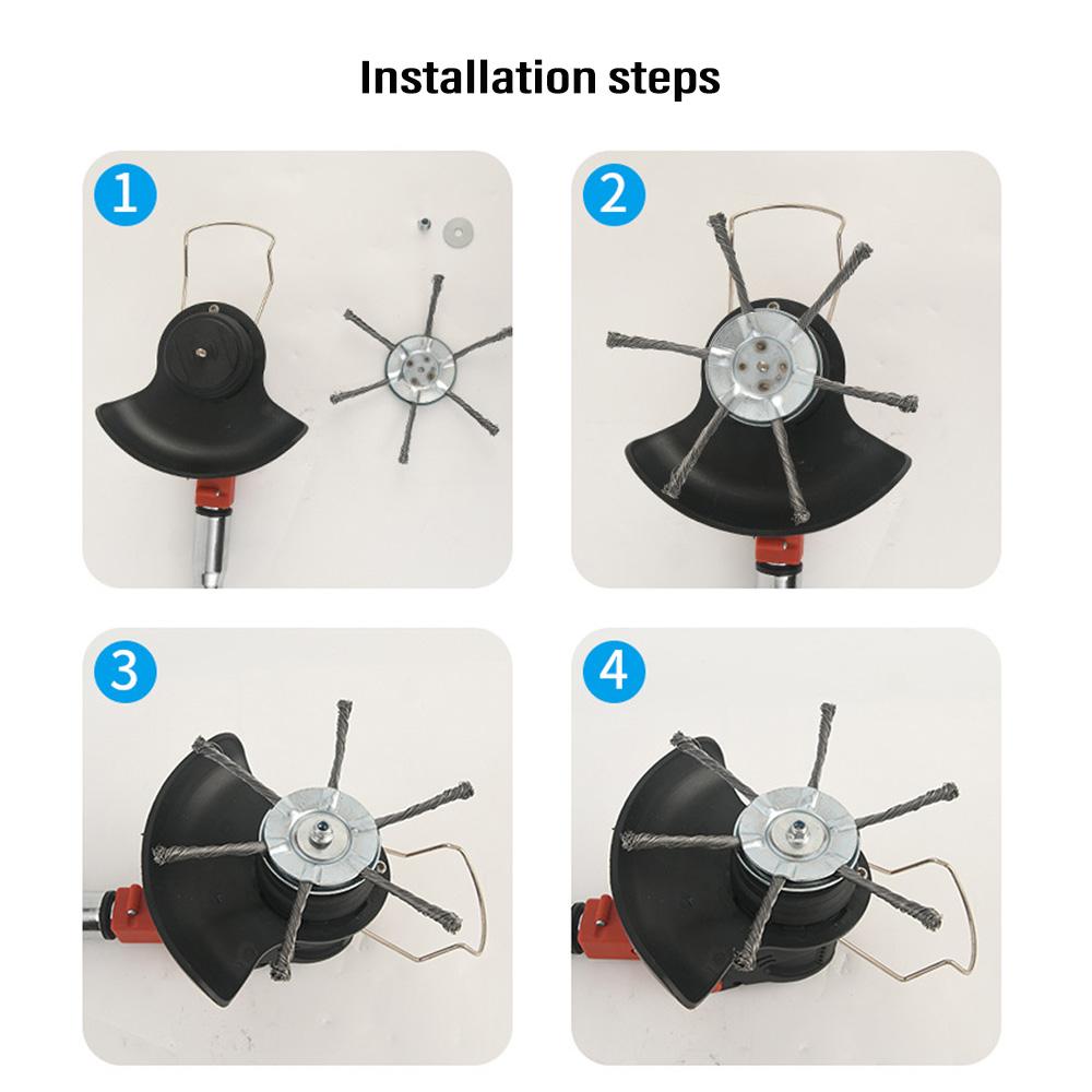 Универсальная головка для триммера травы, головка для кустореза, головки для триммера травы, колесо для прополки для газонокосилки, дисковая щетка из стальной проволоки