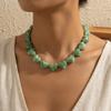Love Heart Women Clavicle Chain Choker Sweater Chain Retro Acrylic Necklace  Vacation