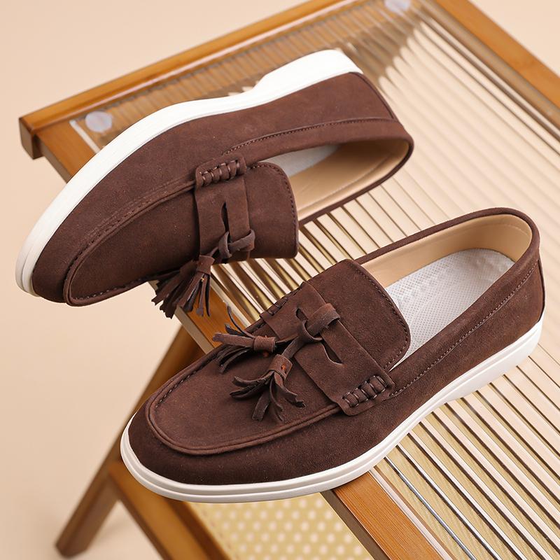 Men British Style Tassel Loafers Casual Dress Shoes Large Size Walking Driving Office Travel Footwear Outdoor Travel Sizes 39-48