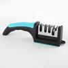 Kitchen 3/4-segmented Sharpener for Knives, Household Multifunctional Manual Three-targeted Black Grinding Stone