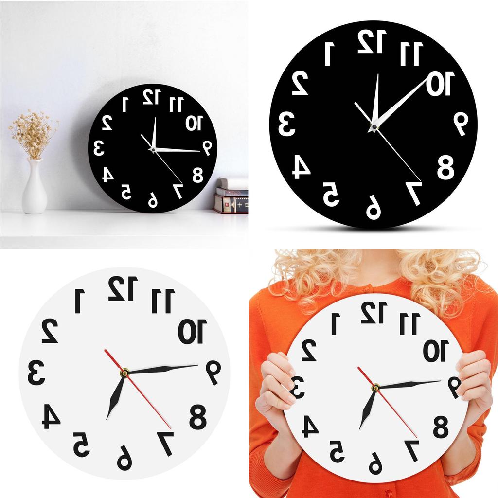 Обратный противоударный настенный акриловый clock со светодиодным дисплеем для декора гостиной