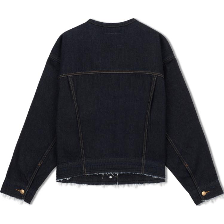 Levis 90-х Свободный крой Плечевая Универсальная Простая Куртка Женская Куртка Темно-синий 001C2-0001