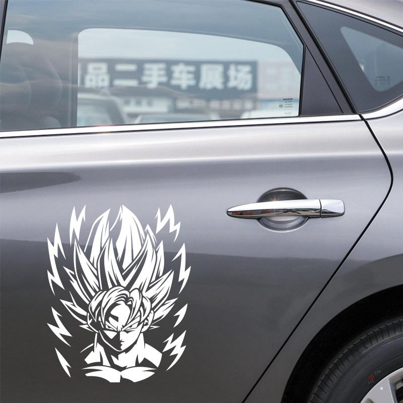 Светоотражающая наклейка Dragon Ball Goku Vegeta Наклейка для модификации кузова автомобиля Наклейка на переднее ветровое стекло мотоцикла