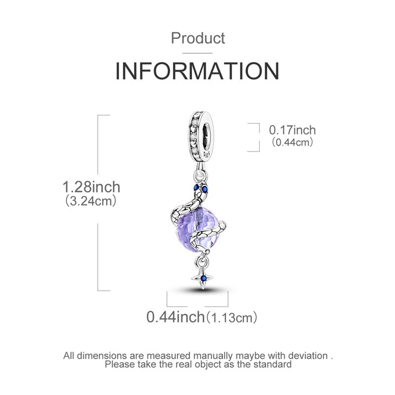 Медные Шармы Бусины Фиолетовый Крест Змея Бант Подвеска Дракон Подходят для Оригинального Браслета Ожерелья Женские Украшения Сделай Сам Подарки