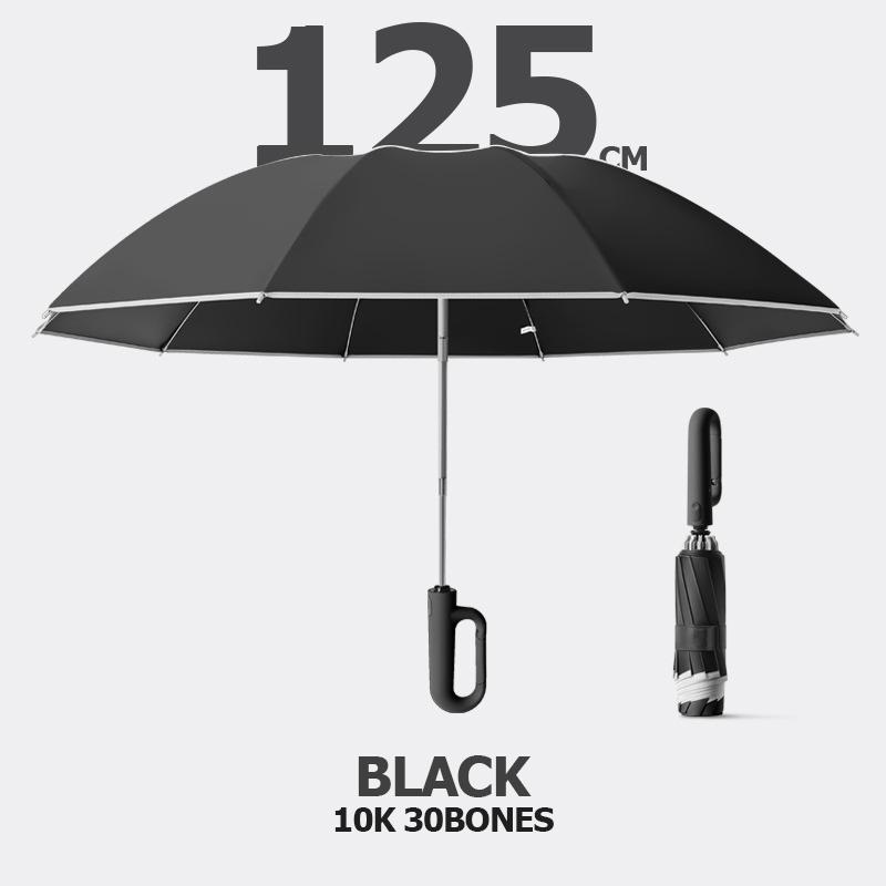 UV Umbrella Windproof Umbrella for Men Women Fully Automatic Reverse Folding Umbrella with Reflective Stripe Carabiner Handle