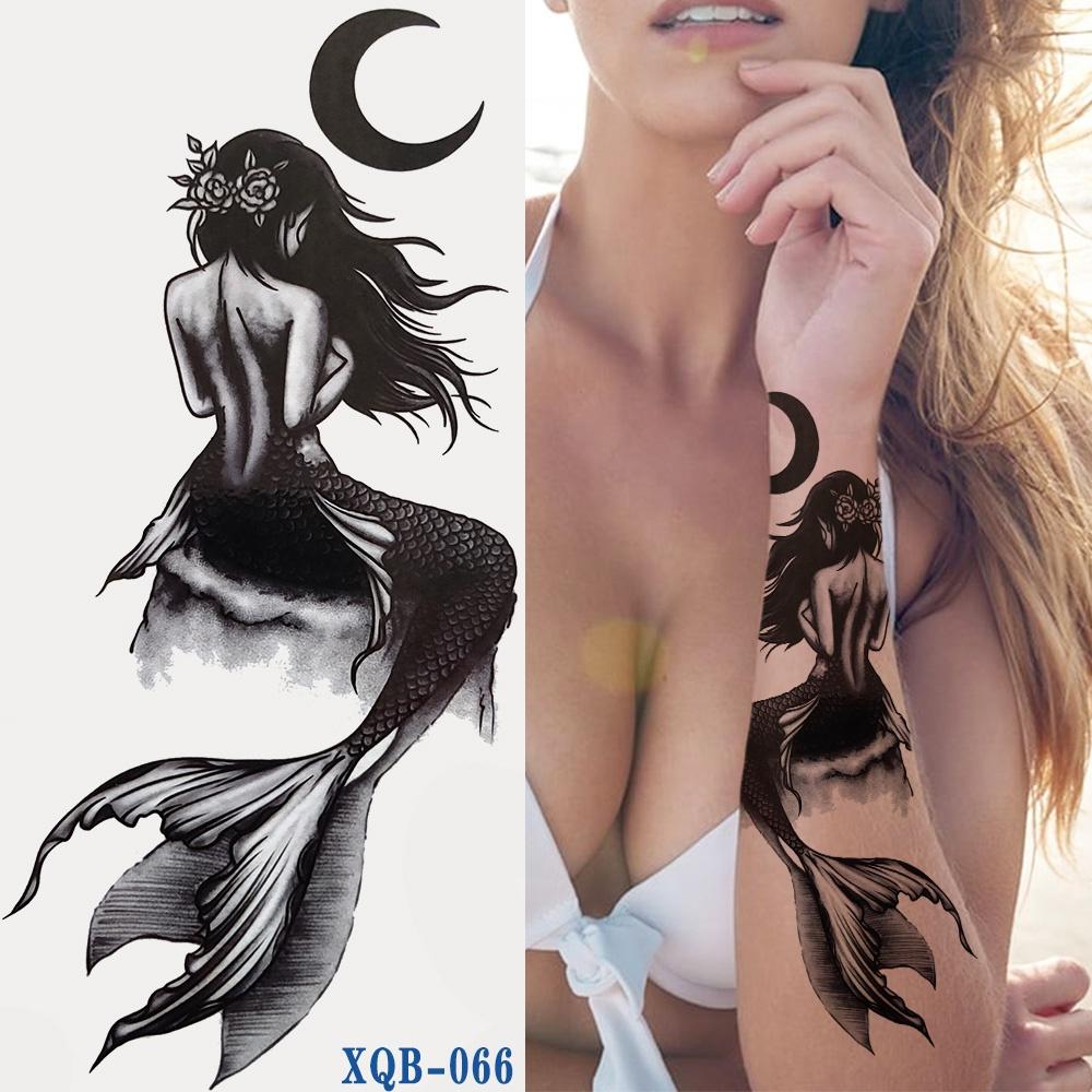1 шт. 210*114 мм черный лес татуировка наклейка для мужчин женщин детей тигр волк смерть череп временная татуировка поддельные хна скелет король тату в виде животного
