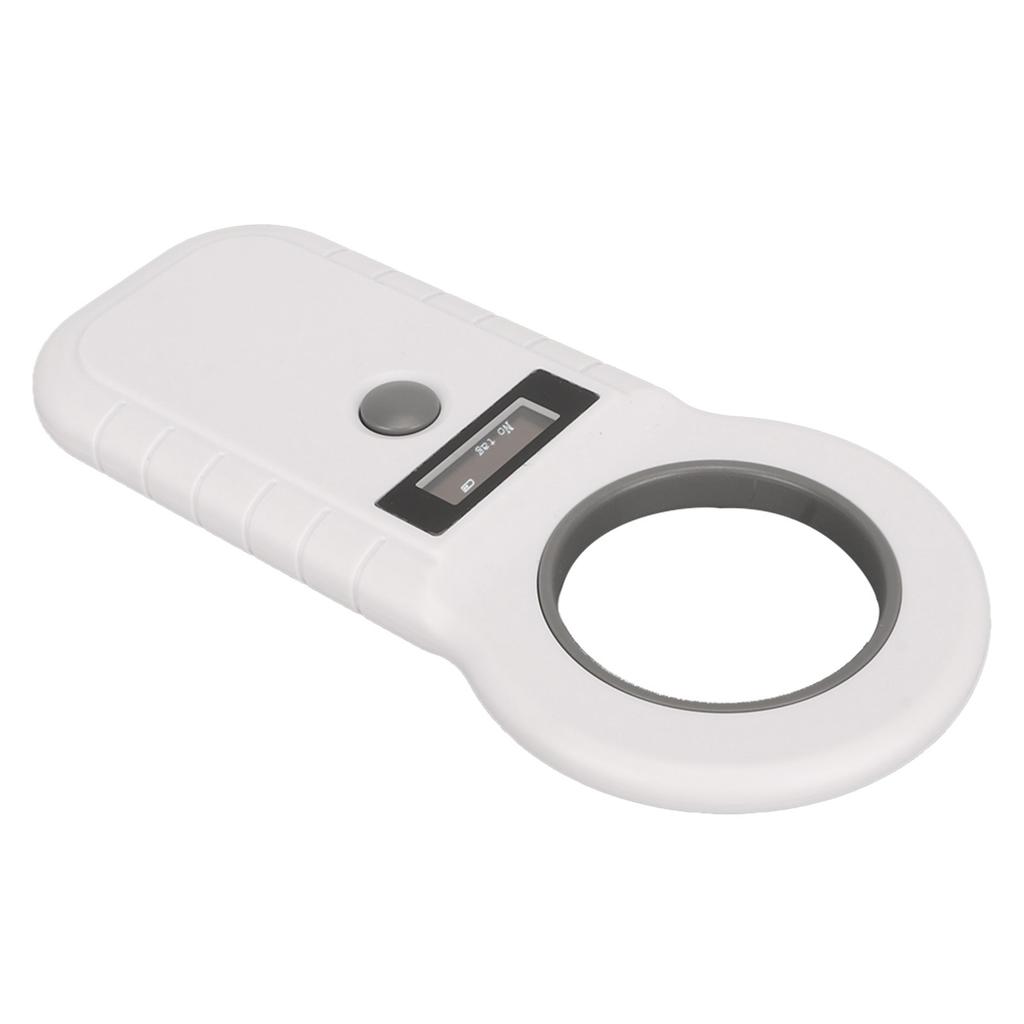 Считыватель меток для домашних животных, перезаряжаемый 2,4 ГГц Bluetooth 134,2 кГц 125 кГц, портативный RFID-сканер для домашних животных, белый