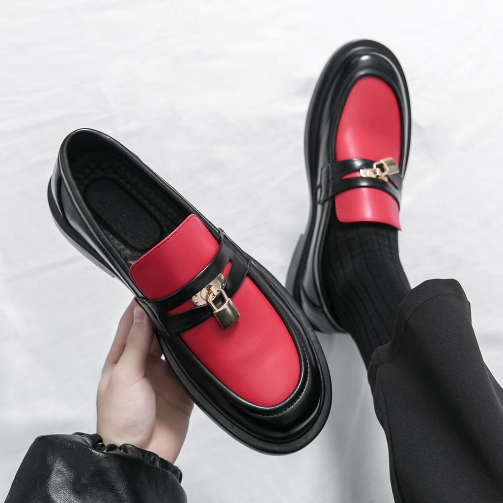 Men Loafers Black Office Shoes Formal Business Red Wedding Dress Prom Blazers White Tuxedo Party Shoes Large Size