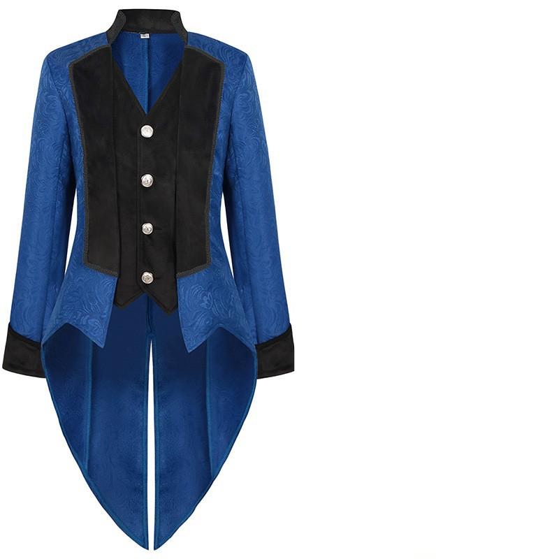 Средневековые ретро-костюмы, театральные костюмы, мужская одежда, средняя длина, панк-праздничные ретро-фраки, реквизит