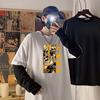 Модная японская аниме My Hero Academia Полосатая футболка Топ Мужчины Женщины Харадзюку Манга Каминари Денки Графика Футболка с длинным рукавом