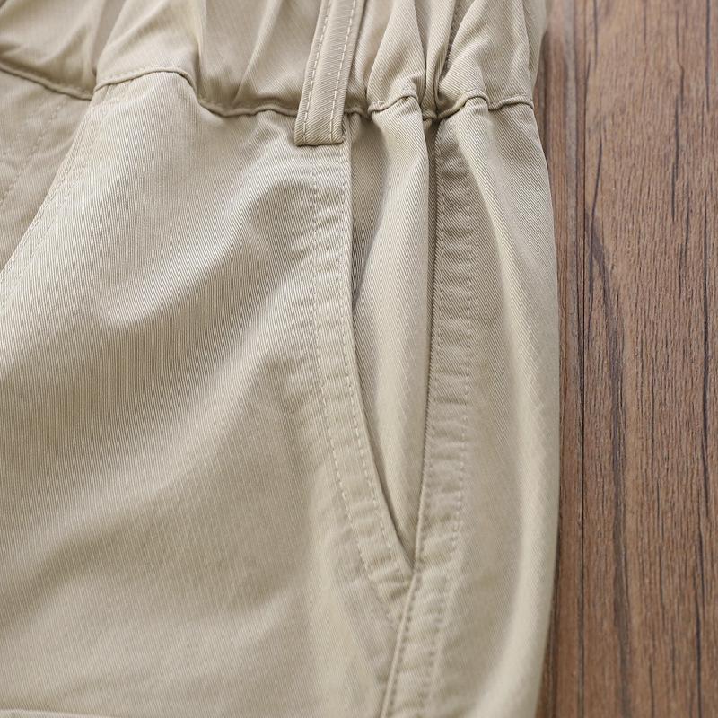 Детские брюки карго из выстиранного хлопкового твила 2025 - Классический и универсальный спортивный кэжуал